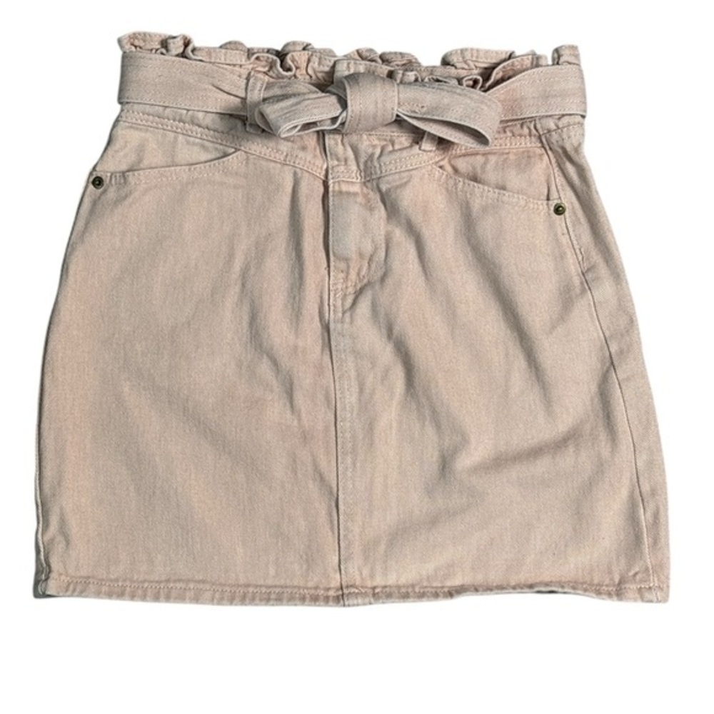 EUC Molly Bracken Baby Pink 100% Cotton Denim Skirt Size S
